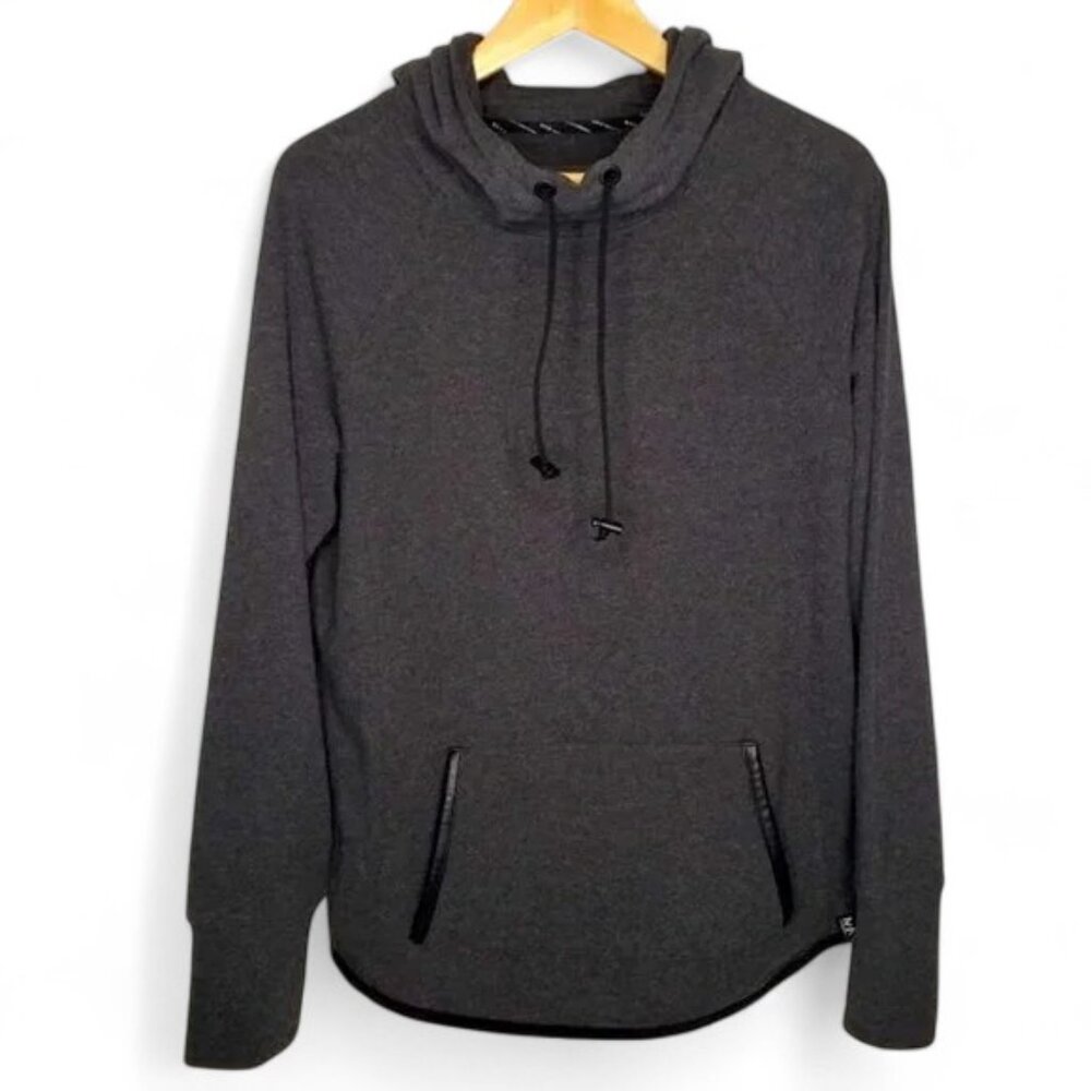Marc New York Funnel High Neck Hoodie Women's Lightweight Sporty Grey Everyday M